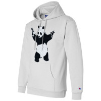 Banksy Panda With Guns Champion Hoodie | Artistshot