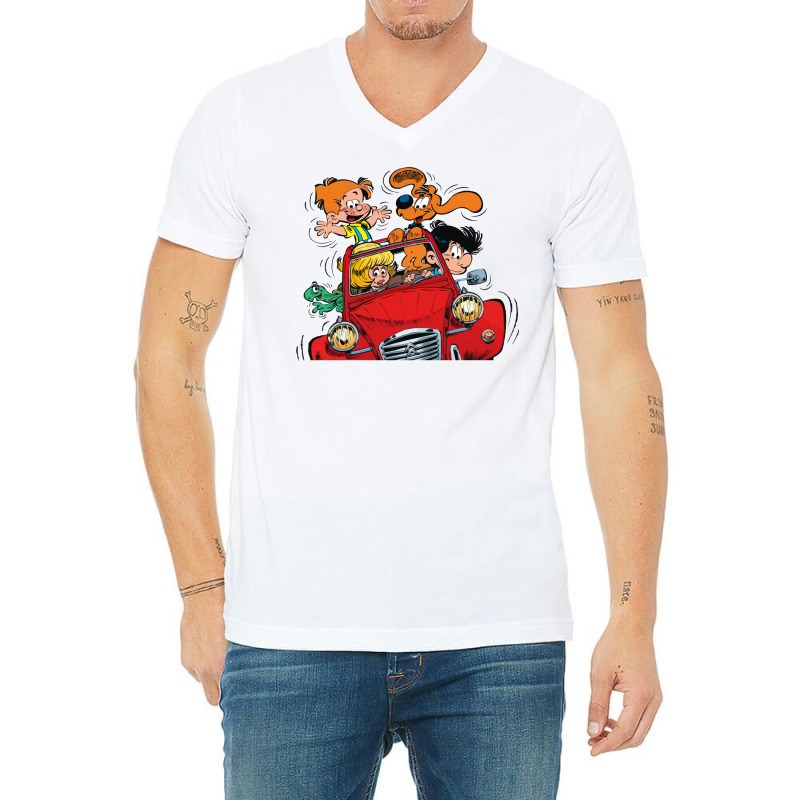 Boule Et Bill (billy And Buddy) In The Car V-Neck Tee by venooskafilav | Artistshot