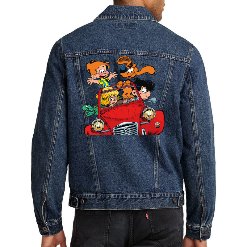 Boule Et Bill (billy And Buddy) In The Car Men Denim Jacket by venooskafilav | Artistshot