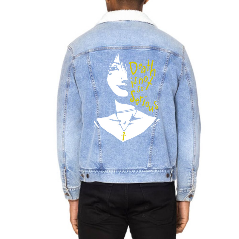 Death Is Not So Serious Unisex Sherpa-Lined Denim Jacket by venooskafilav | Artistshot