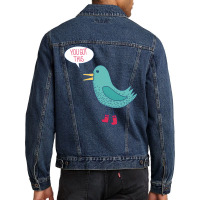 Emotional Support Duck Men Denim Jacket | Artistshot