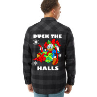 Duck The Halls Christmas Portrait Flannel Shirt | Artistshot