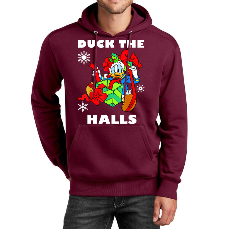 Duck The Halls Christmas Portrait Unisex Hoodie by venooskafilav | Artistshot