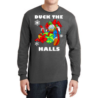 Duck The Halls Christmas Portrait Long Sleeve Shirts | Artistshot