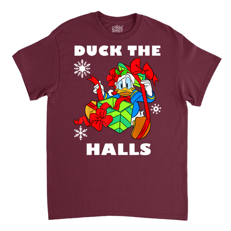 Duck The Halls Christmas Portrait Classic T-shirt by venooskafilav | Artistshot