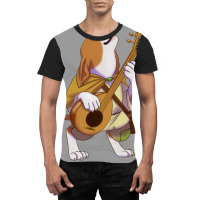 D&d Doggo   Beagle Bard Graphic T-shirt | Artistshot