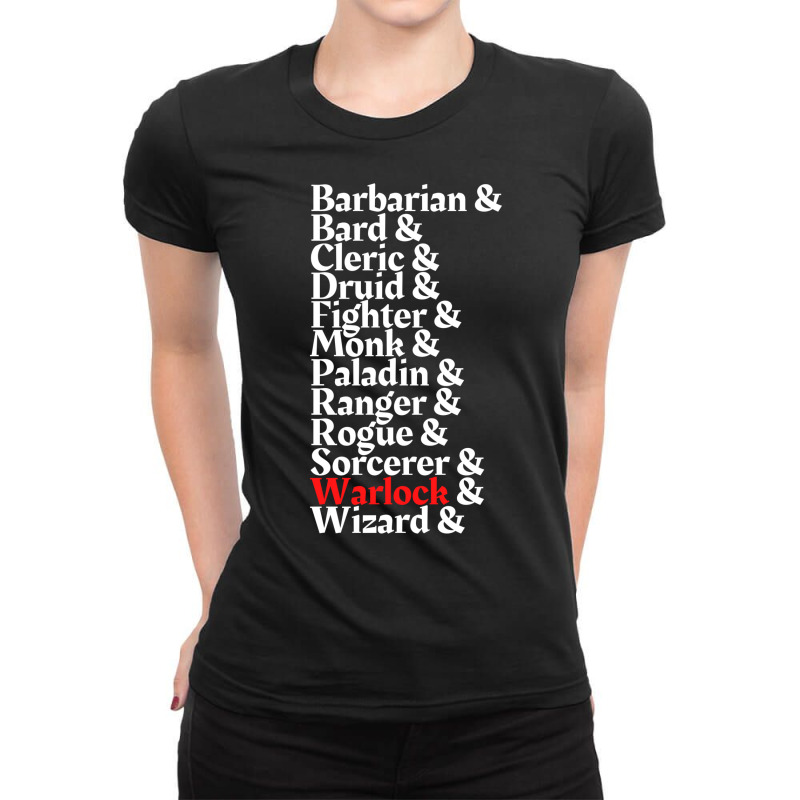 I'm The Warlock   Dnd 5e All Class Print Ladies Fitted T-Shirt by boxemenebov | Artistshot