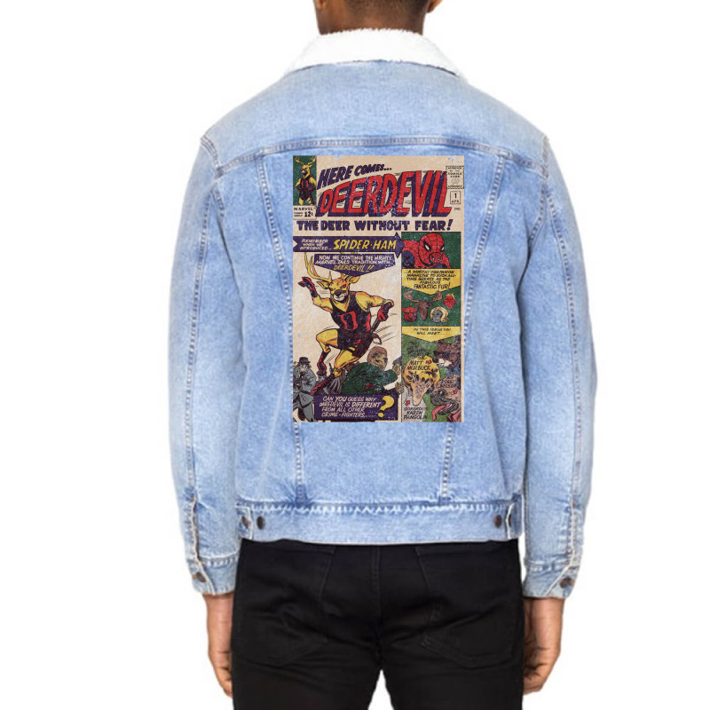 Deerdevil 1 Unisex Sherpa-lined Denim Jacket | Artistshot