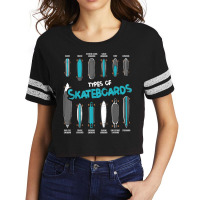 Types Of Skateboards Retro Boy Girl Skateboard Gif Scorecard Crop Tee | Artistshot