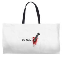 I'm Fine Bloody Halloween T Shirt Weekender Totes | Artistshot