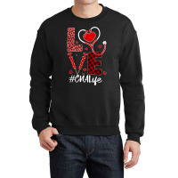 Tu Love Stethoscope Heart Cna Valentines Day Costu Crewneck Sweatshirt | Artistshot