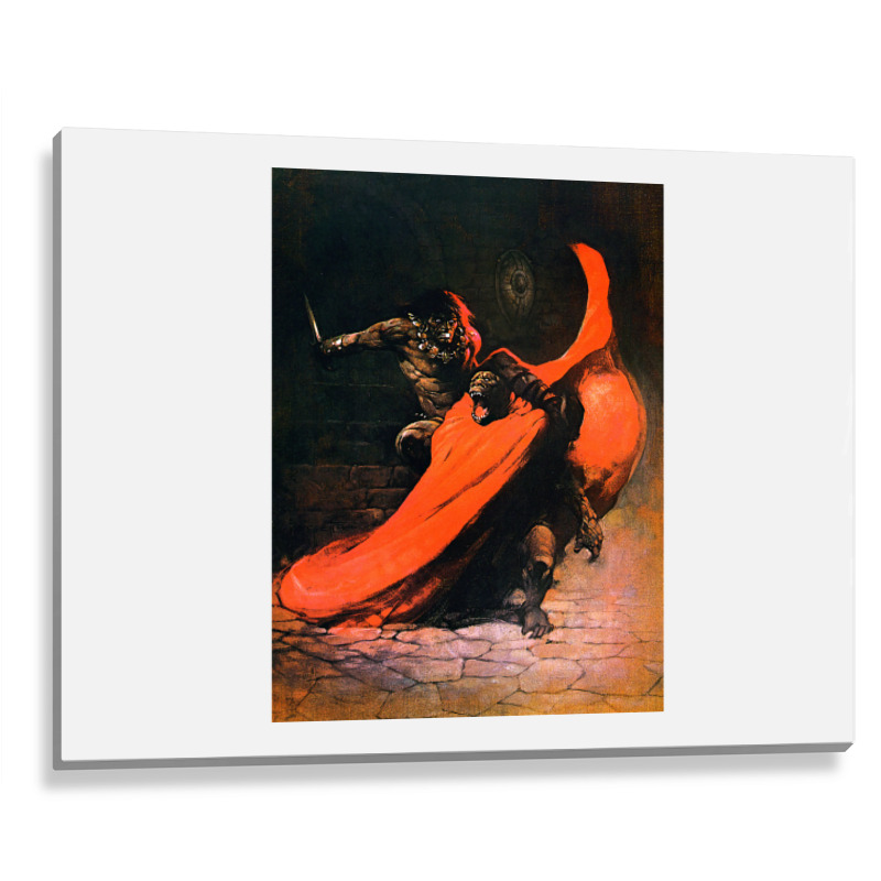 Frank Frazetta   Conan The Barbarian 1 Metal Print Horizontal by wollapgali | Artistshot