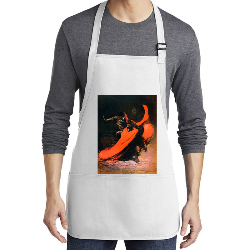 Frank Frazetta   Conan The Barbarian 1 Medium-Length Apron by wollapgali | Artistshot