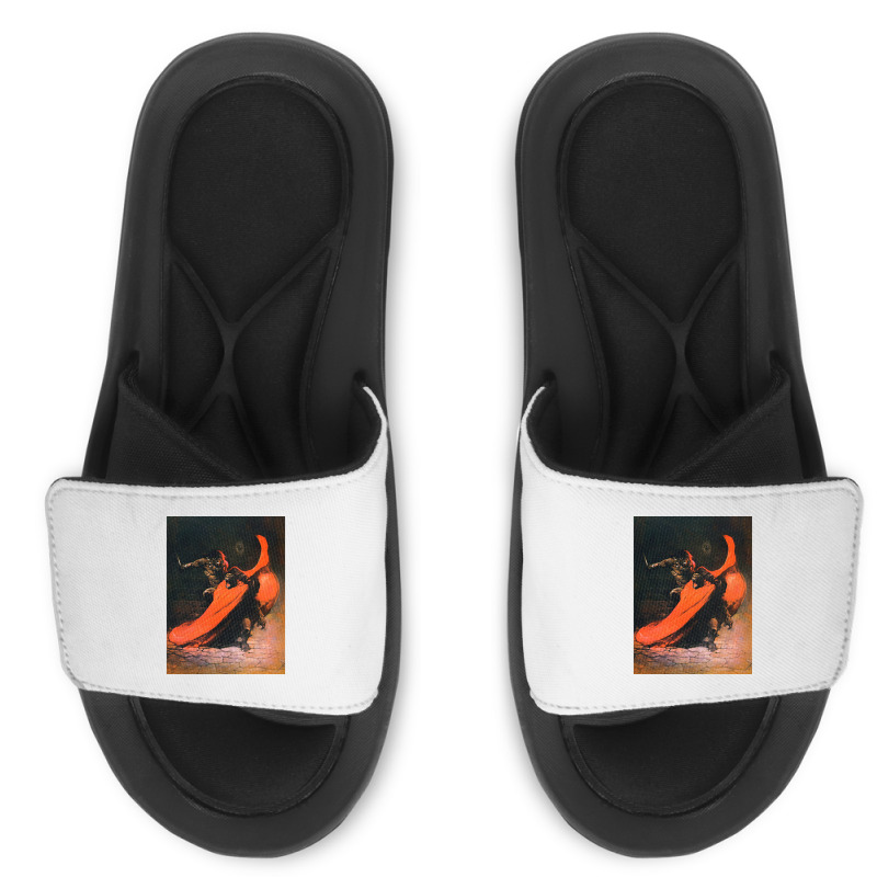 Frank Frazetta   Conan The Barbarian 1 Slide Sandal by wollapgali | Artistshot