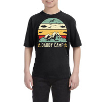 Mountain Tree Campfire Happy Camping Day Daddy Cam Youth Tee | Artistshot