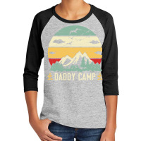 Mountain Tree Campfire Happy Camping Day Daddy Cam Youth 3/4 Sleeve | Artistshot