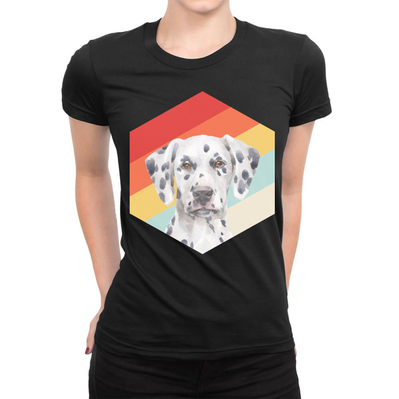 Dalmatian T  Shirtfunny Dalmatian Dog Art Retro Vintage Dalmatian Gift Ladies Fitted T-Shirt by misael23496 | Artistshot