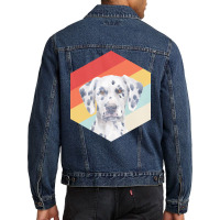 Dalmatian T  Shirtfunny Dalmatian Dog Art Retro Vintage Dalmatian Gift Men Denim Jacket | Artistshot