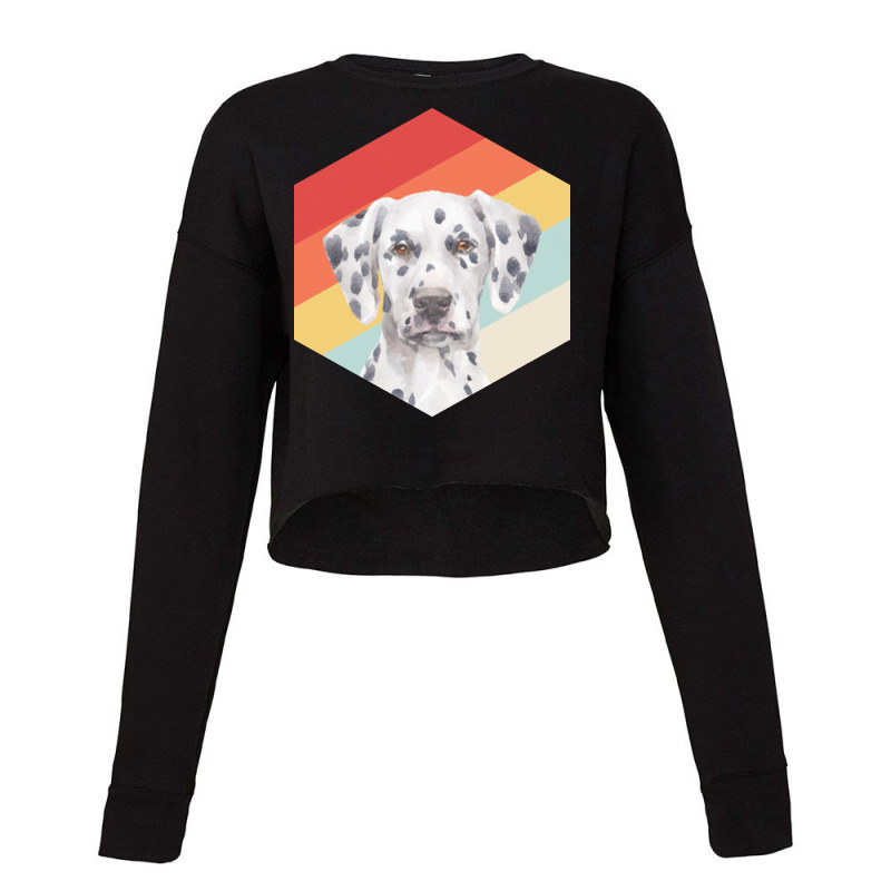 Dalmatian T  Shirtfunny Dalmatian Dog Art Retro Vintage Dalmatian Gift Cropped Sweater by misael23496 | Artistshot