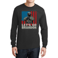 Lets Go Brandon Veteran Soldier American Flag Map Long Sleeve Shirts | Artistshot