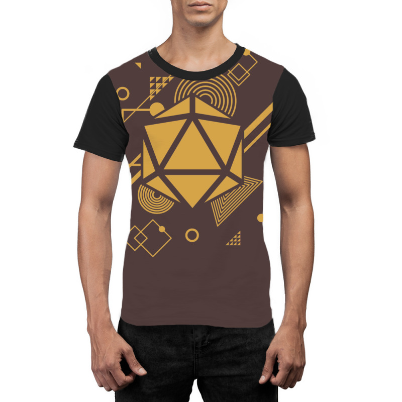 Retro Narrator Polyhedral D20 Dice Graphic T-shirt | Artistshot