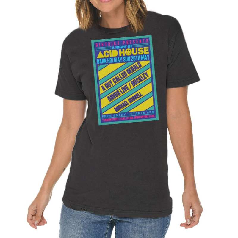 Acid House Rave Flyer Vintage T-Shirt by mosbahgurkov6 | Artistshot