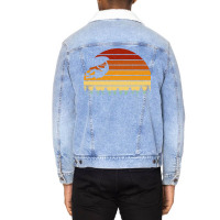 Vintage Sunset Climbing Gift For Climbers And Boul Unisex Sherpa-lined Denim Jacket | Artistshot