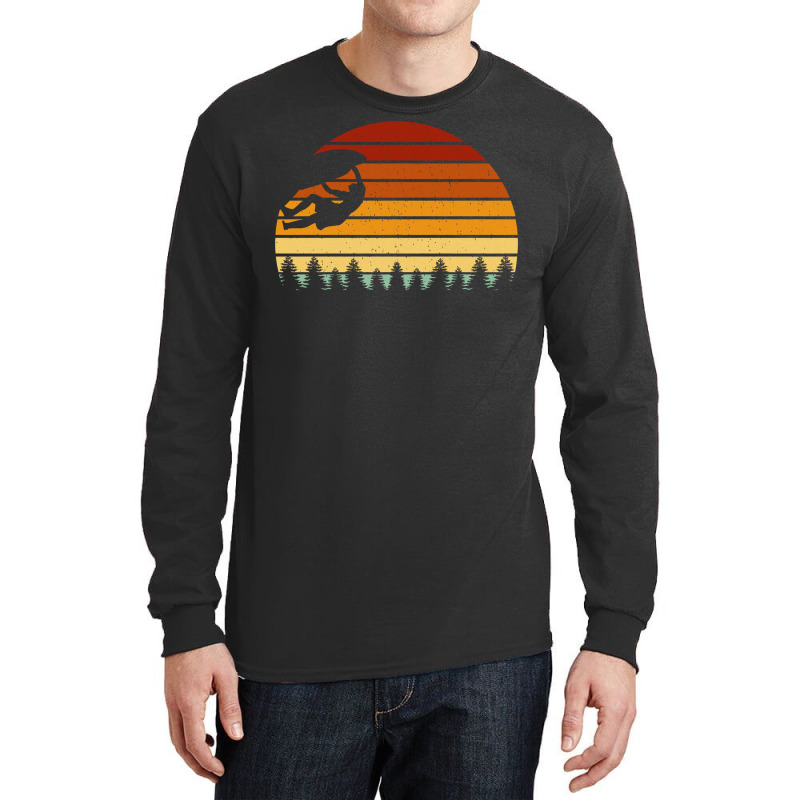 Vintage Sunset Climbing Gift For Climbers And Boul Long Sleeve Shirts | Artistshot