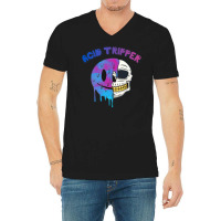 Acid Tripper Skull V-neck Tee | Artistshot