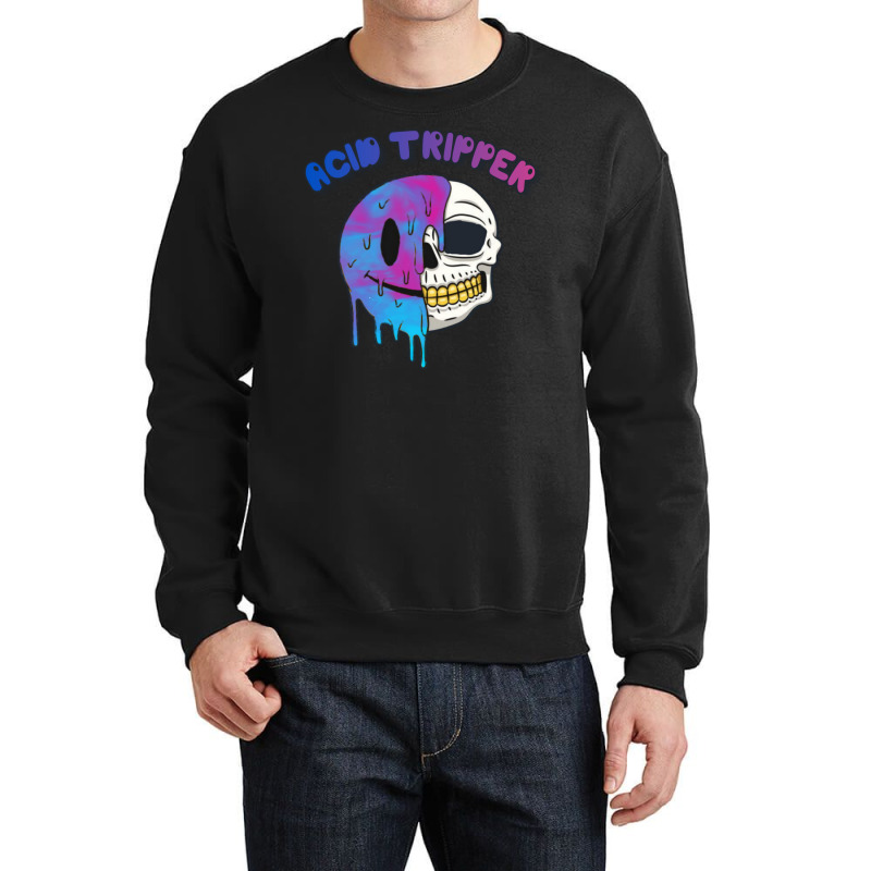 Acid Tripper Skull Crewneck Sweatshirt by mosbahgurkov6 | Artistshot