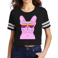 Trending Hipster Pink Frenchie French Bulldog Dog Scorecard Crop Tee | Artistshot