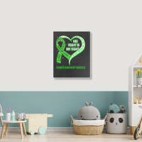 Limited Edition His Fight Is My Fight Ribbon Heart Portrait Canvas Print | Artistshot