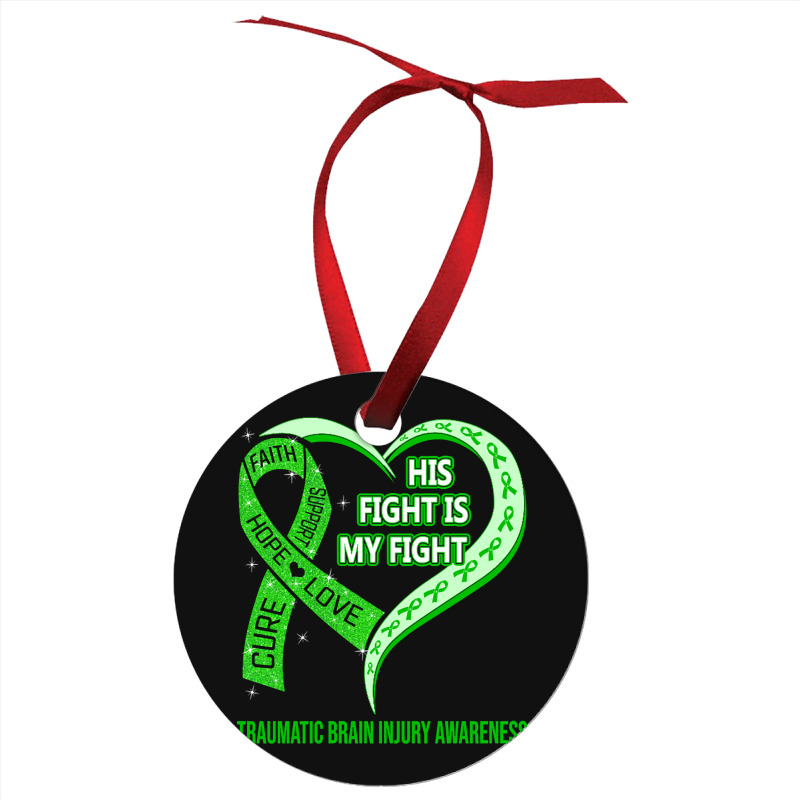 Limited Edition His Fight Is My Fight Ribbon Heart Ornament | Artistshot