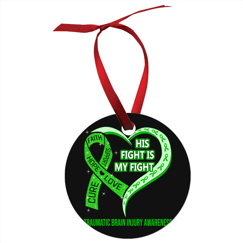 Limited Edition His Fight Is My Fight Ribbon Heart Ornament | Artistshot