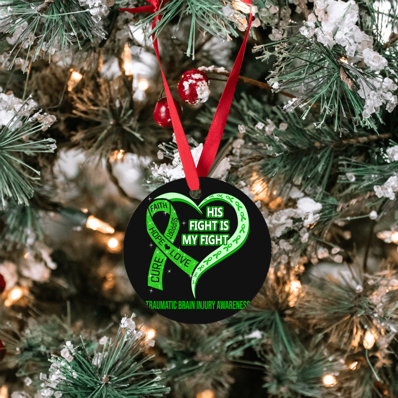 Limited Edition His Fight Is My Fight Ribbon Heart Ornament | Artistshot