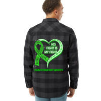 Limited Edition His Fight Is My Fight Ribbon Heart Flannel Shirt | Artistshot