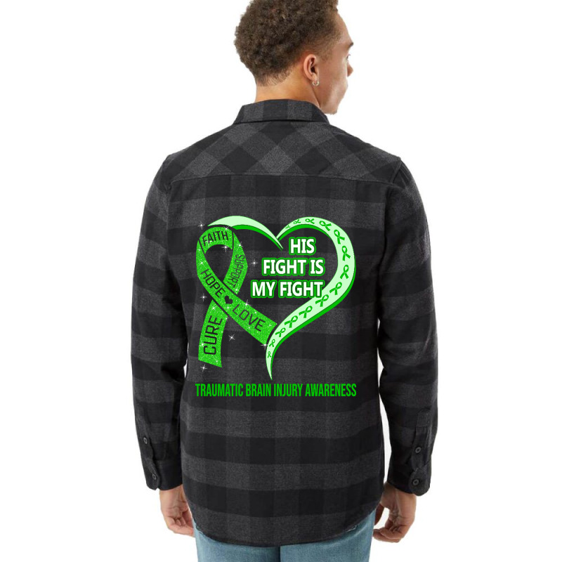 Limited Edition His Fight Is My Fight Ribbon Heart Flannel Shirt | Artistshot