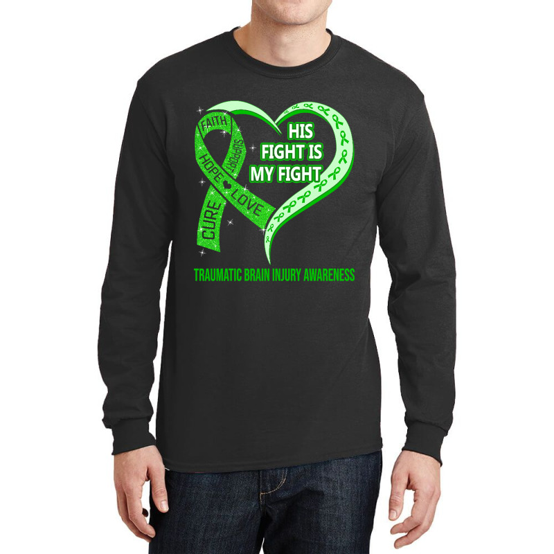 Limited Edition His Fight Is My Fight Ribbon Heart Long Sleeve Shirts | Artistshot