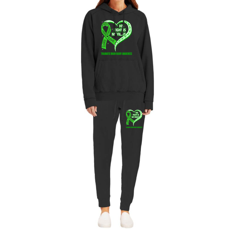 Limited Edition His Fight Is My Fight Ribbon Heart Hoodie & Jogger Set | Artistshot