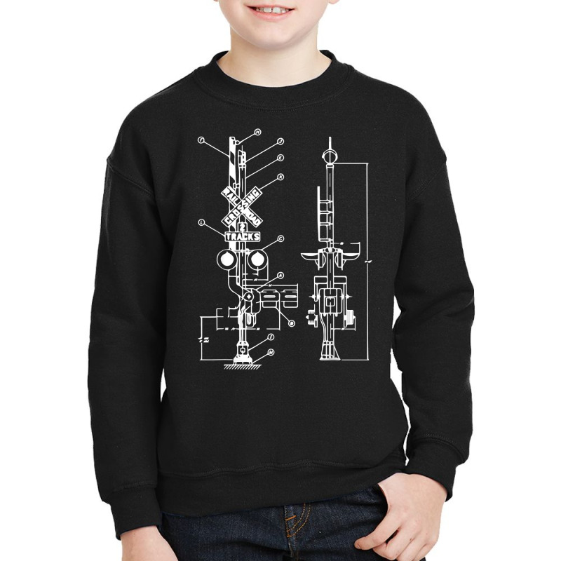 Vintage Railway Model10 Crossing Patent Drawing Mo Youth Sweatshirt | Artistshot