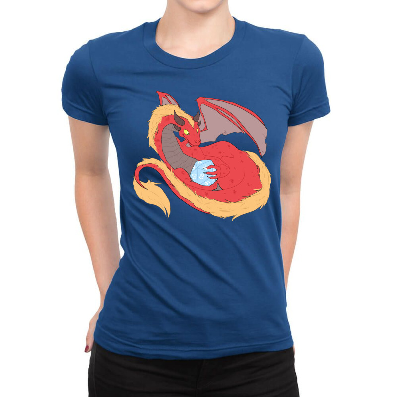 Dragon And Dice Ladies Fitted T-shirt | Artistshot