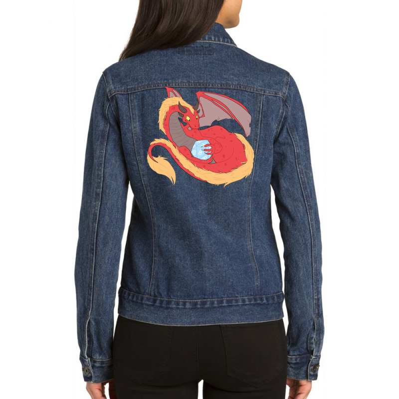 Dragon And Dice Ladies Denim Jacket | Artistshot