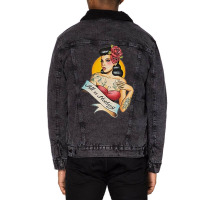 All Or Nothing Vintage Tattoo Unisex Sherpa-lined Denim Jacket | Artistshot