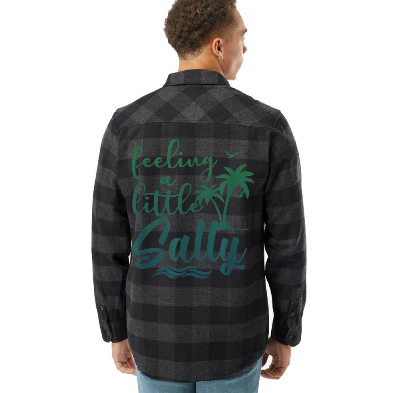 Feeling A Little Salty Summer Vibes Beach Vacay Su Flannel Shirt | Artistshot