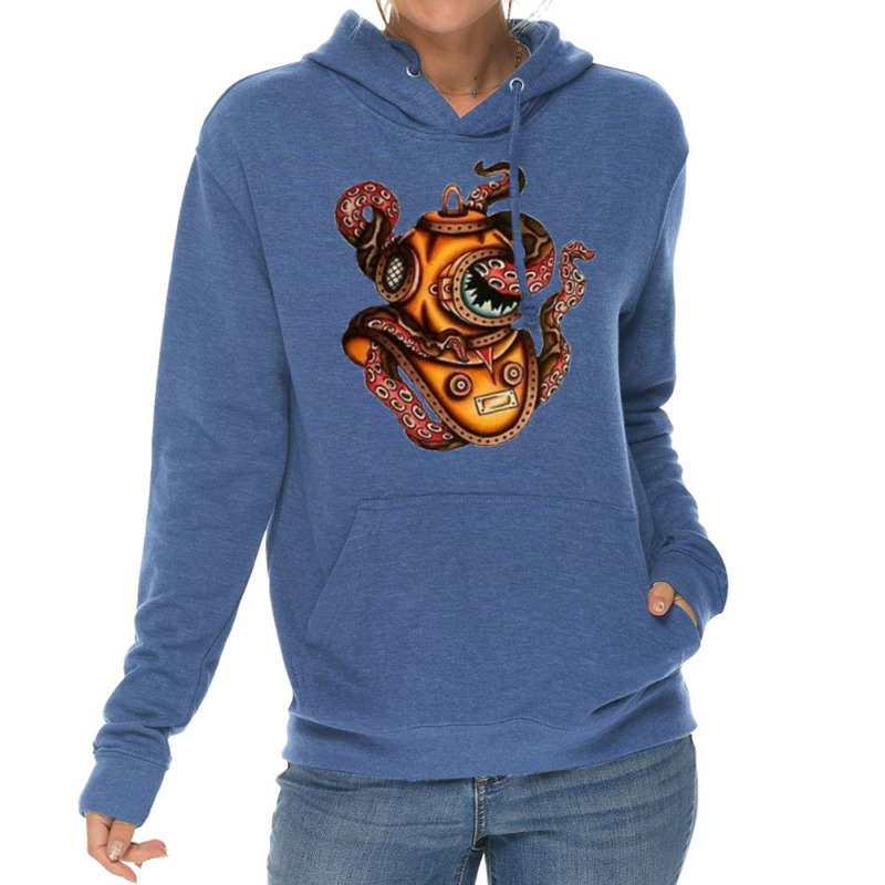 Classic Tattoo Divers Helmet Lightweight Hoodie | Artistshot