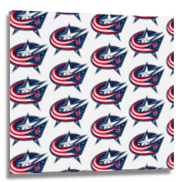 The Columbus,blue,jackets, Metal Print Square | Artistshot