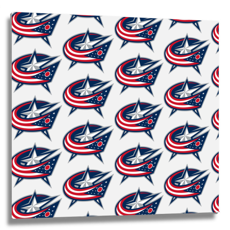 The Columbus,blue,jackets, Metal Print Square | Artistshot