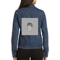 Natalie Imbruglia Chiffon Top Ladies Denim Jacket | Artistshot