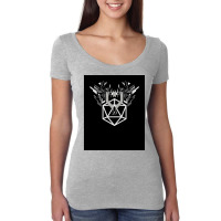 Futuristic D20 Polyhedral Dice Tabletop Rpg 1 Women's Triblend Scoop T-shirt | Artistshot