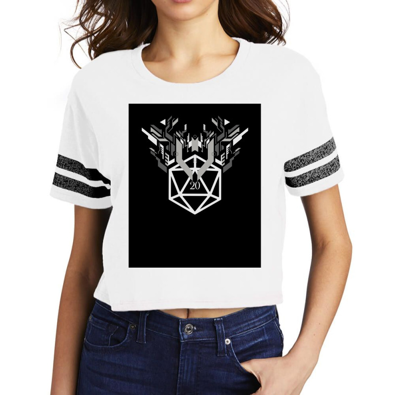 Futuristic D20 Polyhedral Dice Tabletop Rpg 1 Scorecard Crop Tee | Artistshot